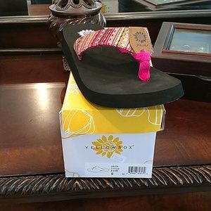 Yellow box flip flop